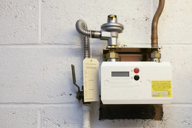 Gas meter and supply pipe in a rented home