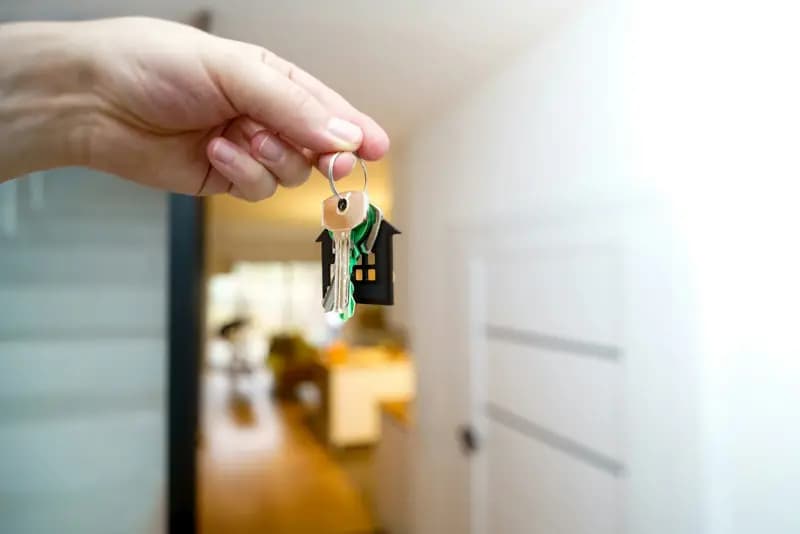 Keys handed over at the front door