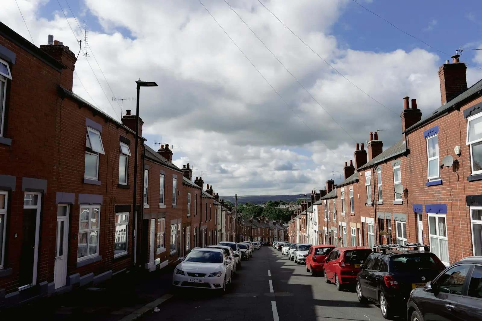 Terraced street in a northern English town