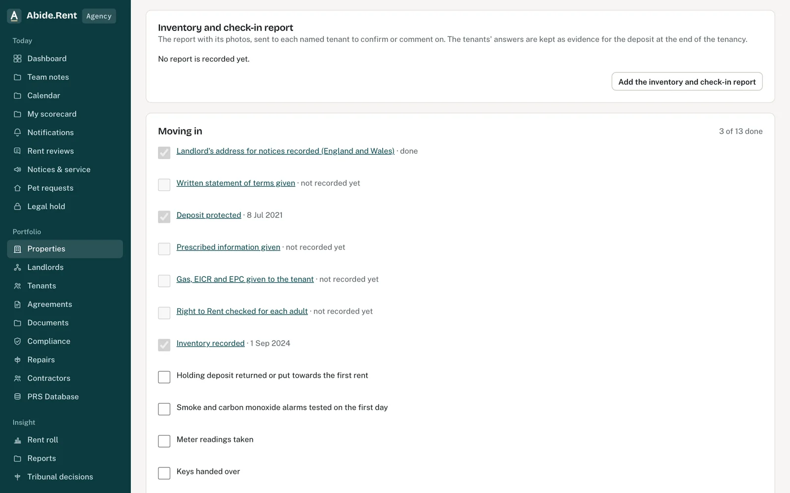 Deposit and prescribed information
