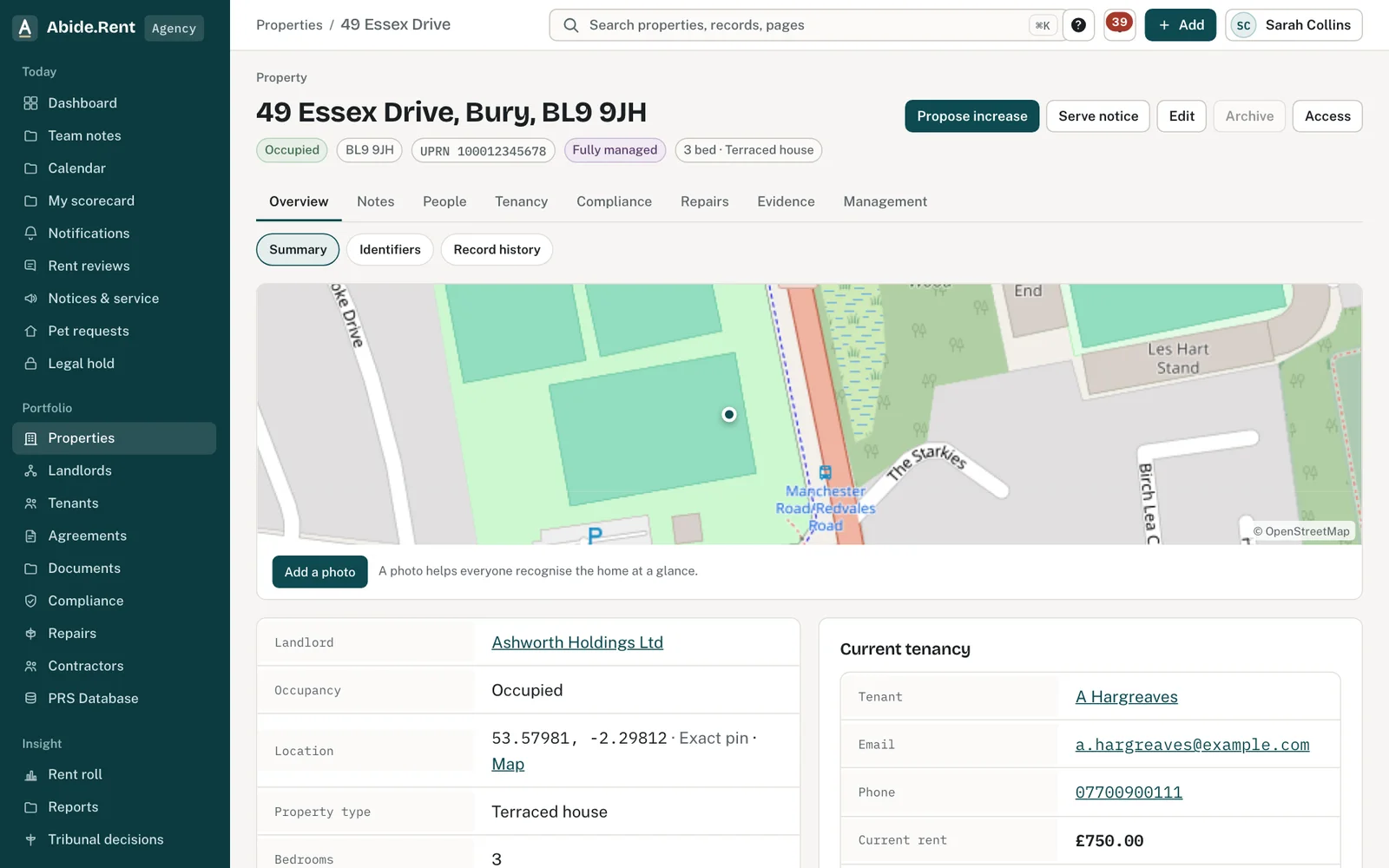 A property record