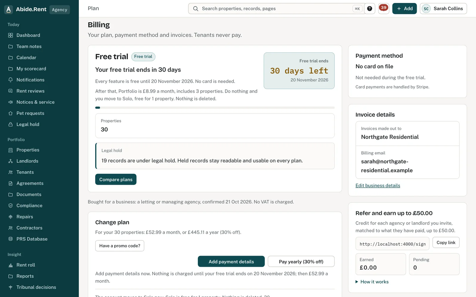 Billing