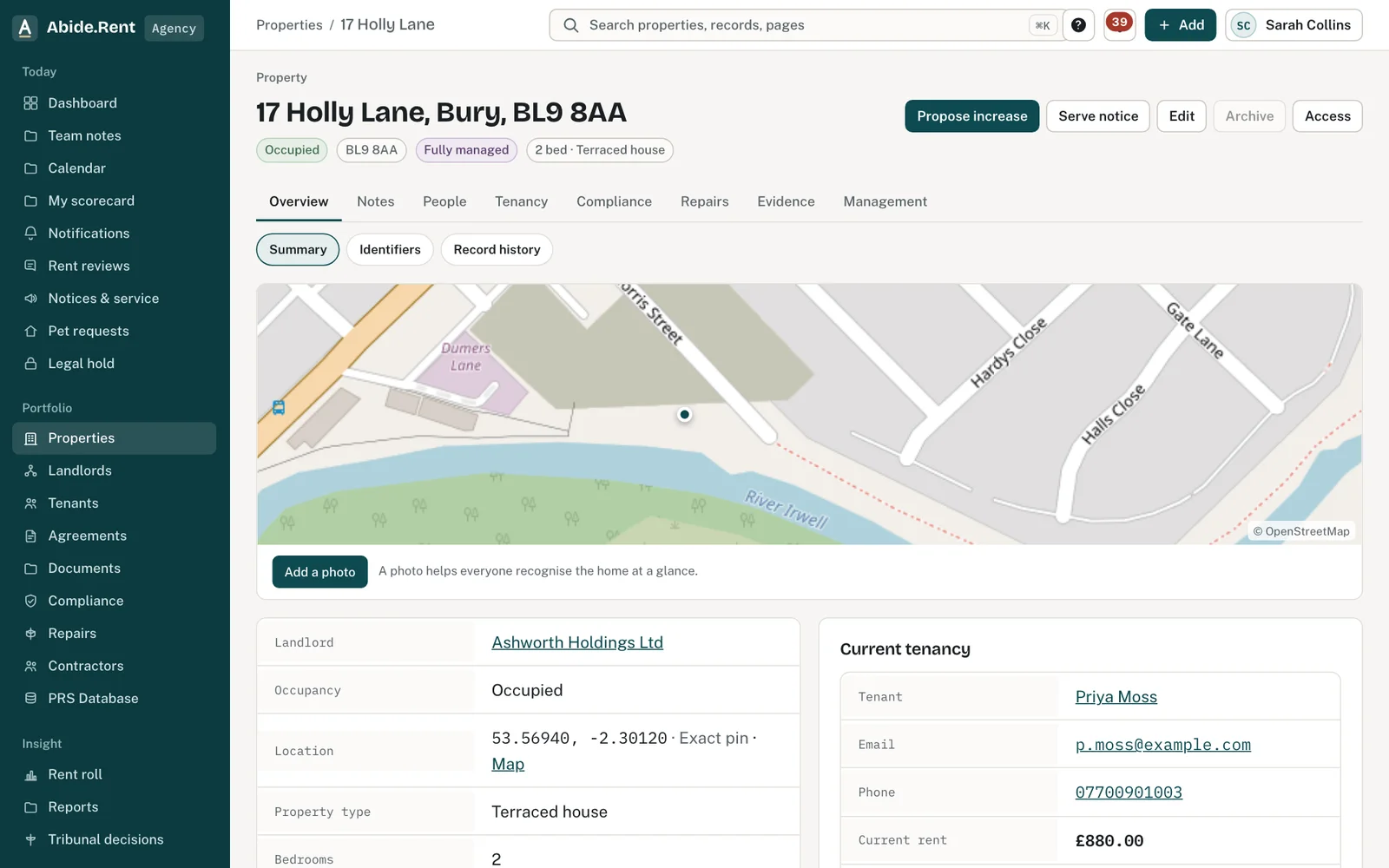 A sold property